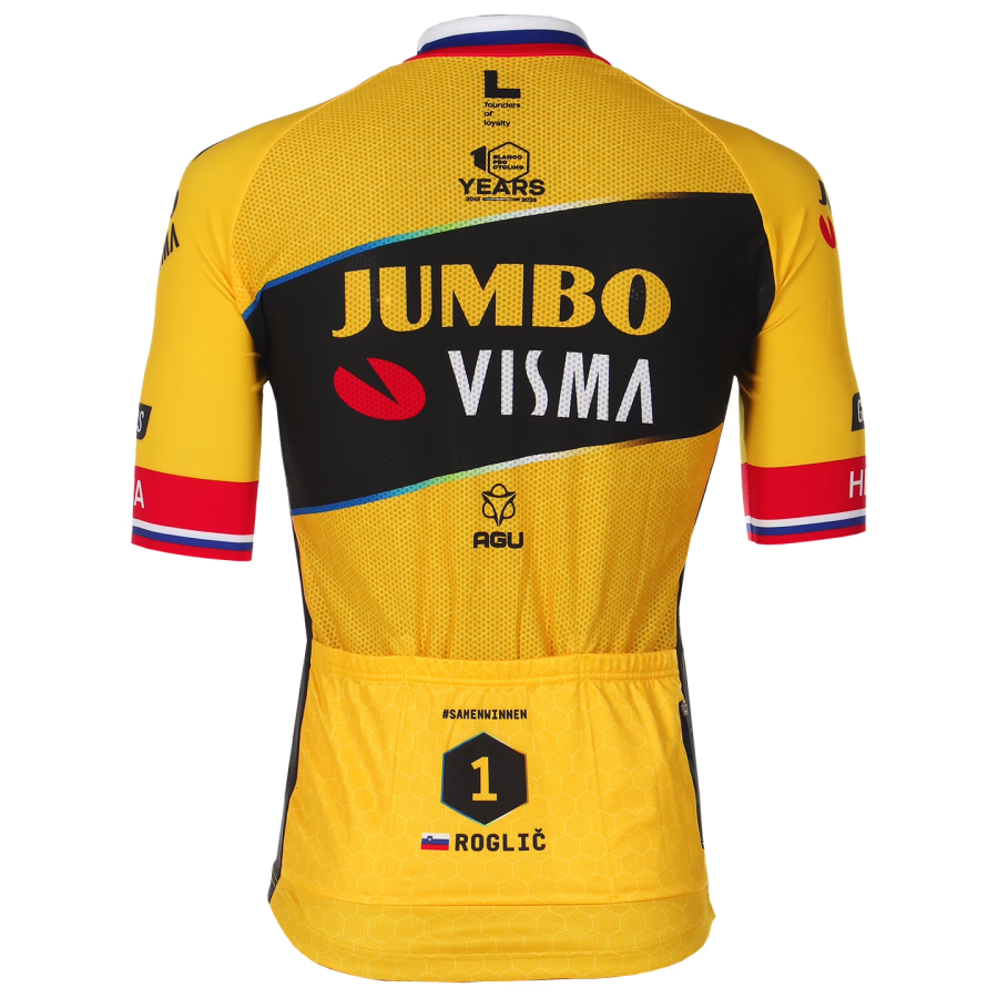 TEAM JUMBO-VISMA Short Sleeve Shirt Primoz Roglic 2024 Yellow VM201 - Image 2