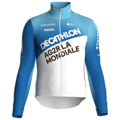 DECATHLON AG2R LA MONDIALE Winter jacket 2024 blue - white AG2R113