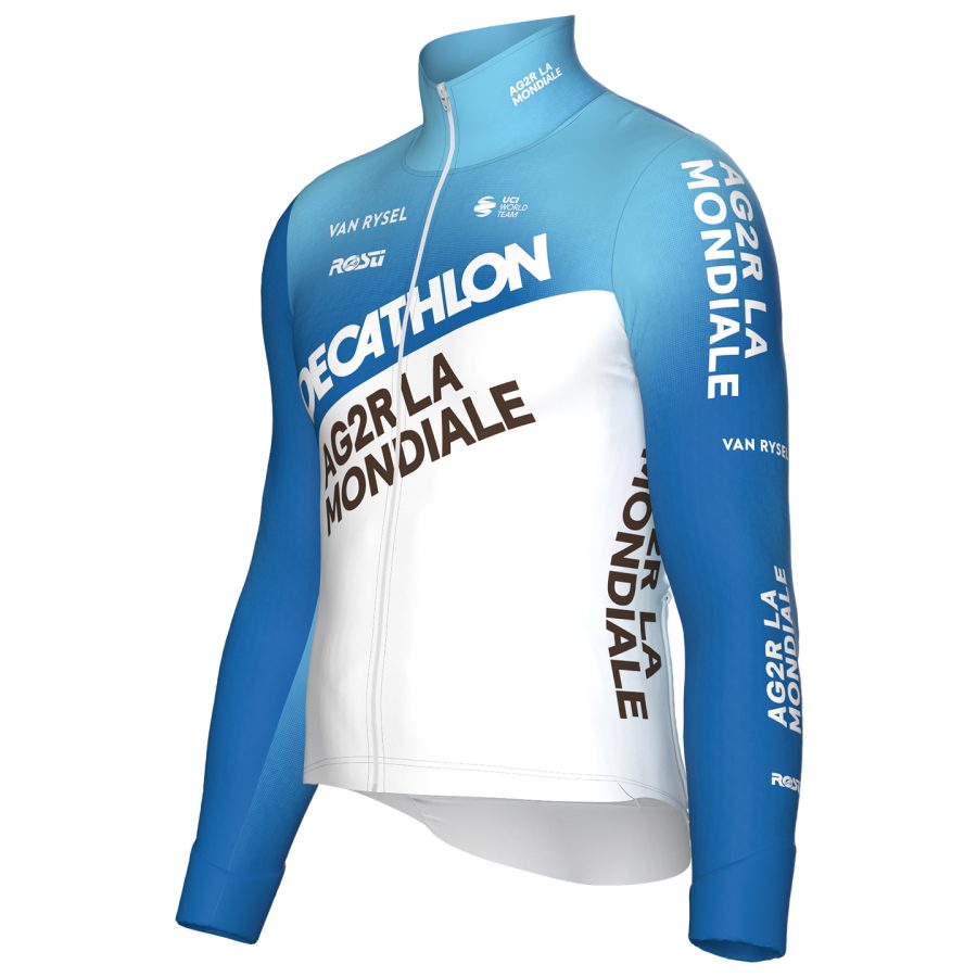 DECATHLON AG2R LA MONDIALE Winter jacket 2024 blue - white AG2R113 - Image 3