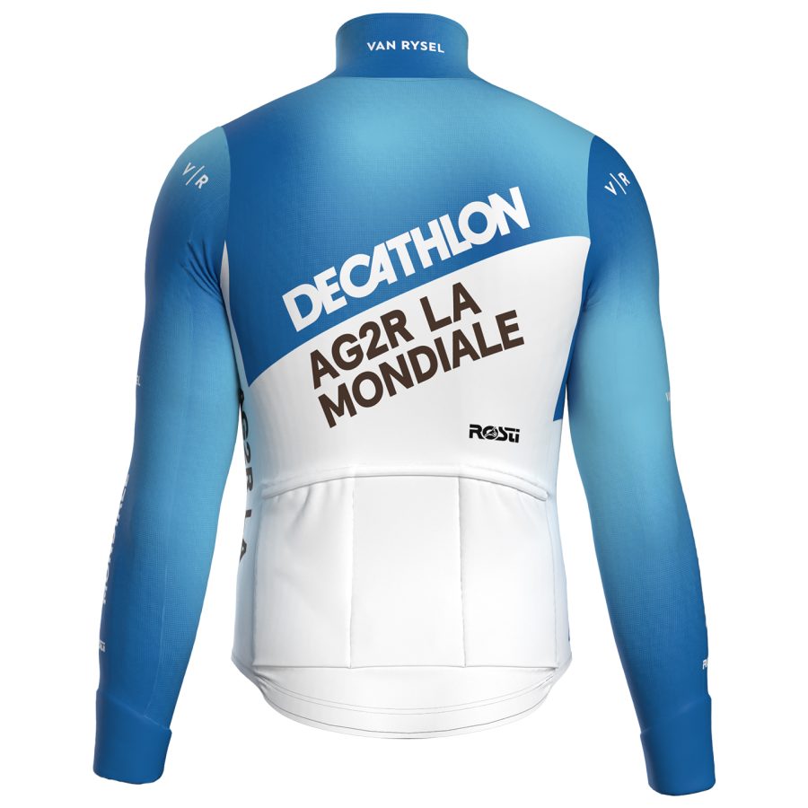 DECATHLON AG2R LA MONDIALE Winter jacket 2024 blue - white AG2R113 - Image 4