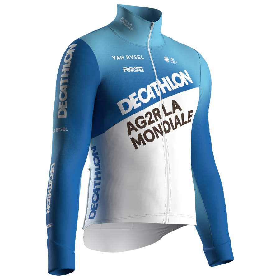 DECATHLON AG2R LA MONDIALE Winter jacket 2024 blue - white AG2R113 - Image 5