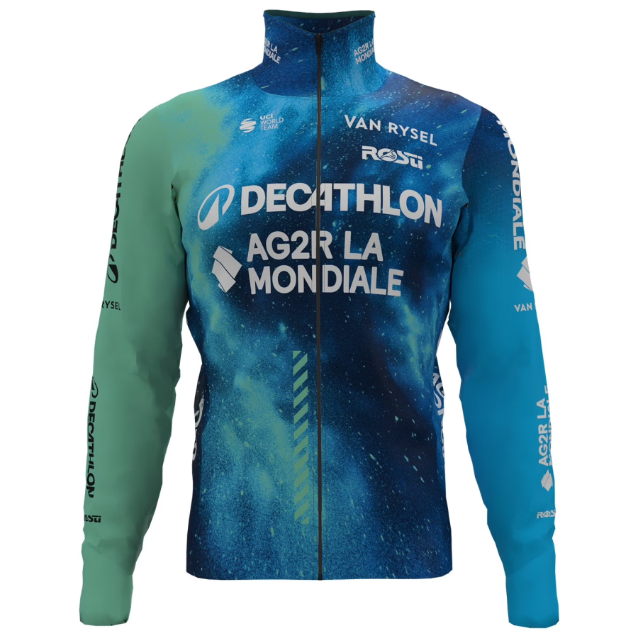 DECATHLON AG2R LA MONDIALE Veste hiver 2024 vert - bleu AG2R114