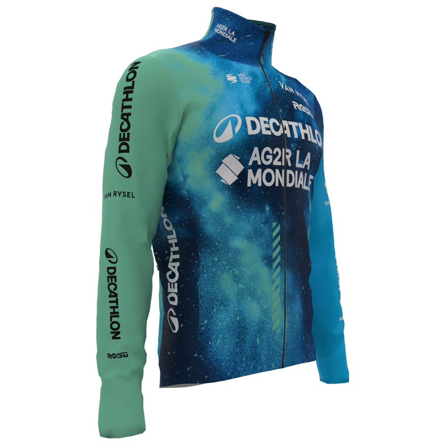 DECATHLON AG2R LA MONDIALE Veste hiver 2024 vert - bleu AG2R114 – Image 2