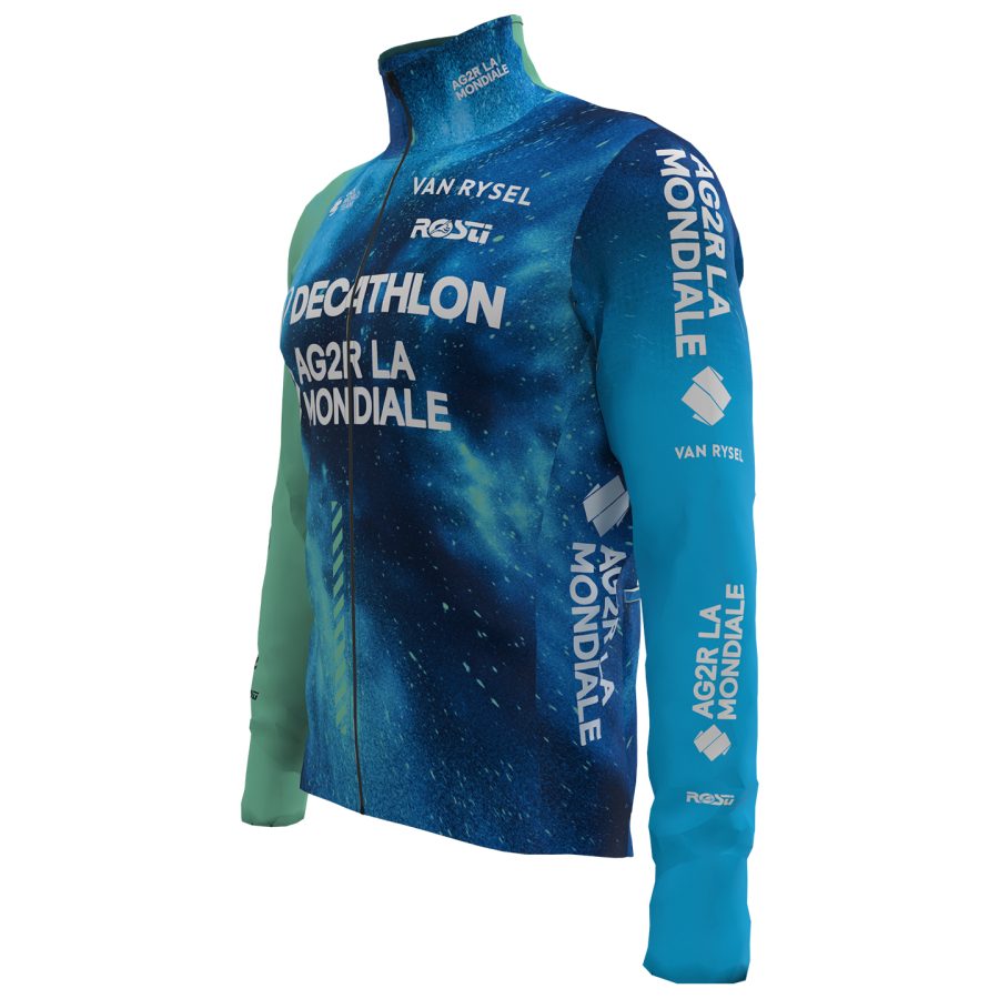 DECATHLON AG2R LA MONDIALE Veste hiver 2024 vert - bleu AG2R114 – Image 3