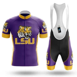 Men's Cycling Kit Georgia Louisiana State Tigers- BK07