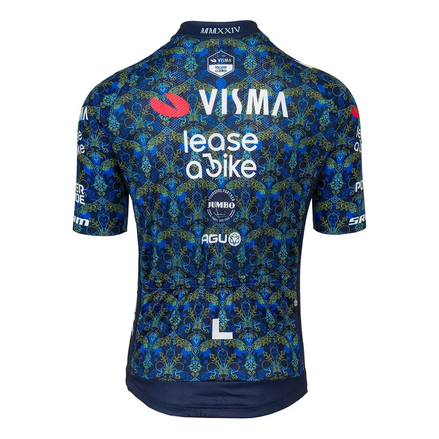 Team Visma Lease a Bike Tour de France 2025 Replica Short Sleeve Jersey Blue VM203 - Image 3