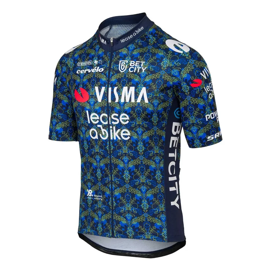 Team Visma Lease a Bike Tour de France 2025 Replica Short Sleeve Jersey Blue VM203 - Image 7
