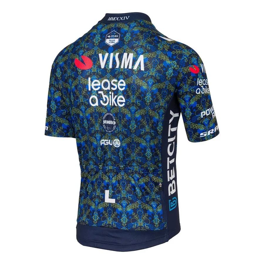 Team Visma Lease a Bike Tour de France 2025 Replica Short Sleeve Jersey Blue VM203 - Image 8