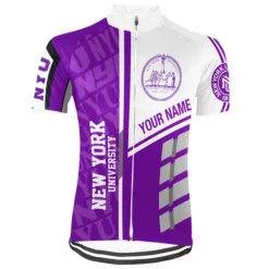 Customized New York University (NYU) Short Sleeve Cycling Jersey - BK1412