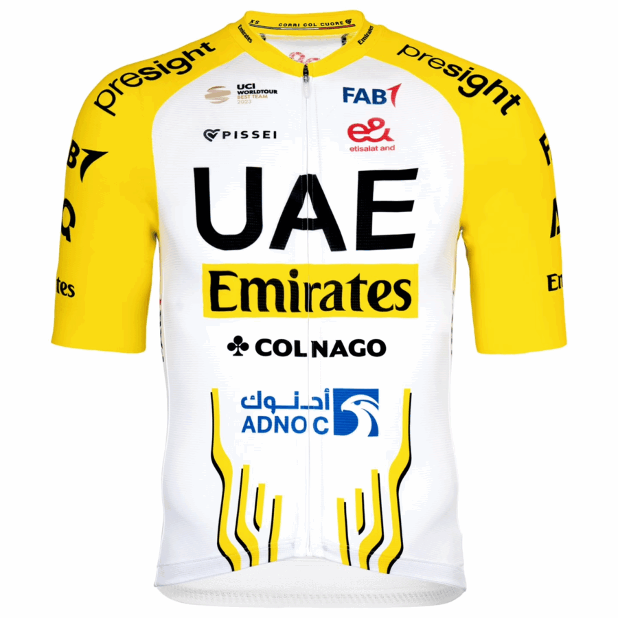 UAE TEAM EMIRATES TdF 2025 short-sleeved shirt yellow UAE303