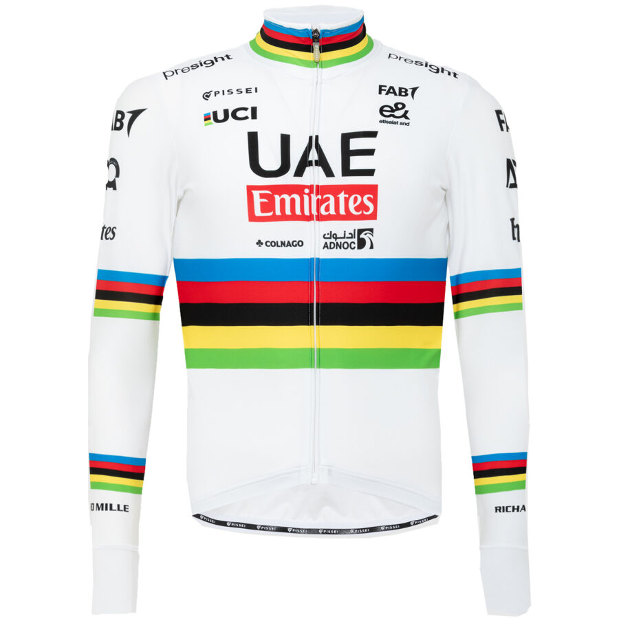 UAE TEAM EMIRATES 2025 World Champion sweatshirt, colorful - white UAE302