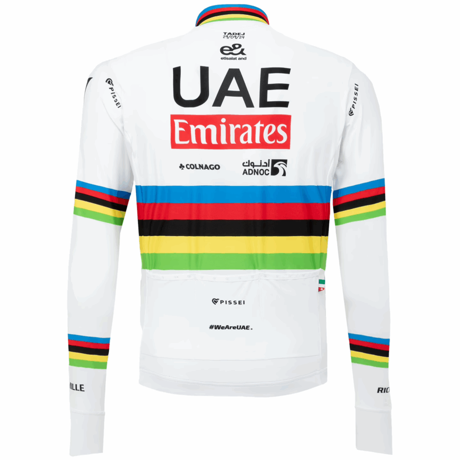 UAE TEAM EMIRATES 2025 World Champion sweatshirt, colorful - white UAE302 - Image 2