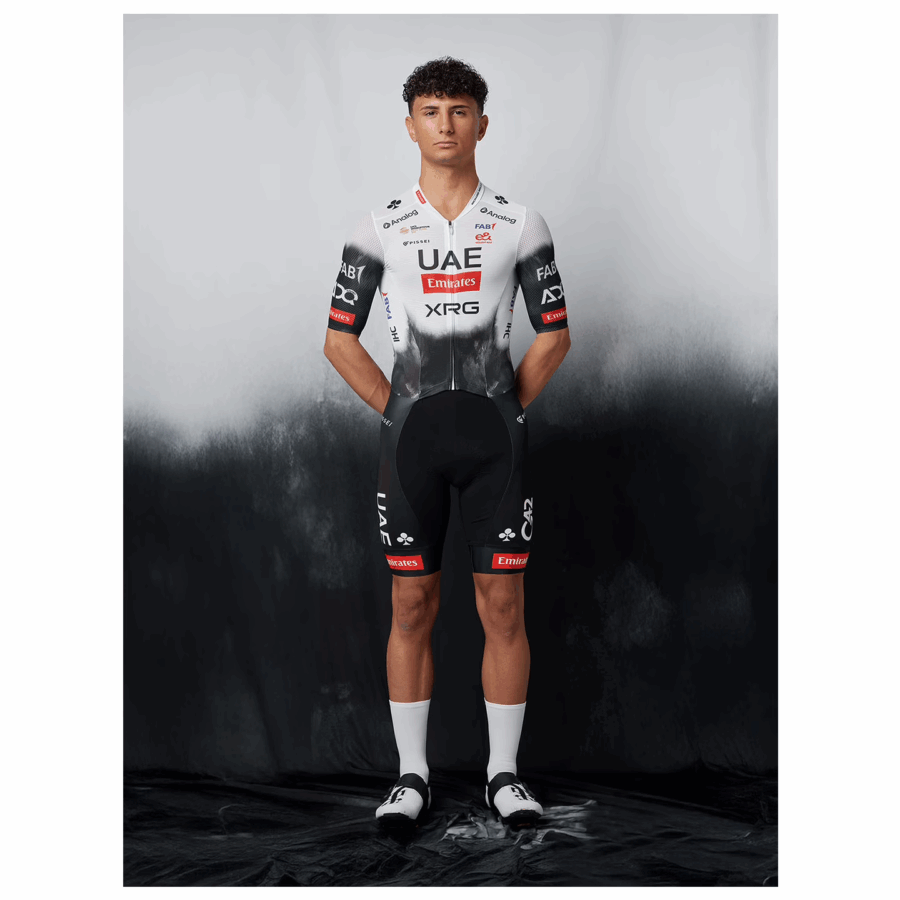Men's Cycling Kit UAE TEAM EMIRATES 2025 black - white- UAE300 - Image 2