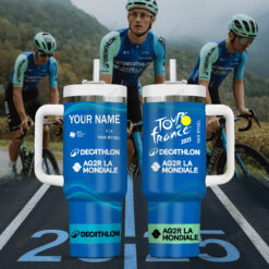 Gobelet Isotherme 40 oz Personnalisé – Tour de France 2025 – Decathlon-AG2R La Mondiale – Édition Limitée BK222