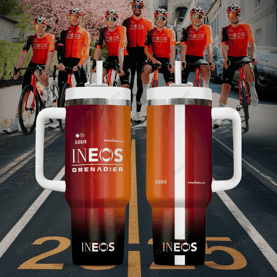 2025 Tour de France – Gobelet isotherme 40 oz INEOS Grenadiers – Édition limitée BK208