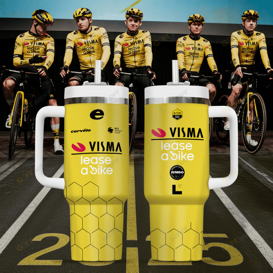 2025 Tour de France – Gobelet isotherme 40 oz  Visma Lease a Bike – Édition limitée BK215
