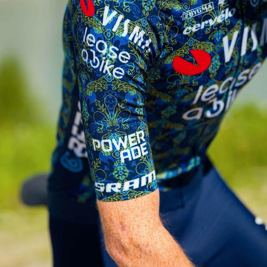 Team Visma Lease a Bike Tour de France 2025 Replica Short Sleeve Jersey Blue VM203 - Image 9
