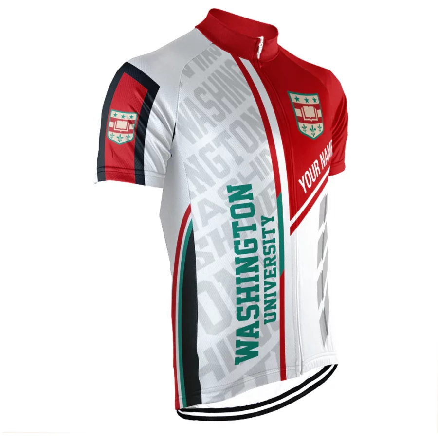 Customized Washington University (WashU) Short Sleeve Cycling Jersey - BK1415 - Image 2