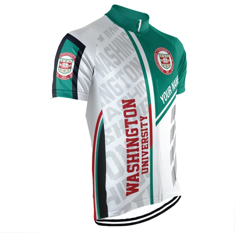Customized Washington University (WashU) Short Sleeve Cycling Jersey - BK1414 - Image 2