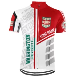 Customized Washington University (WashU) Short Sleeve Cycling Jersey - BK1415