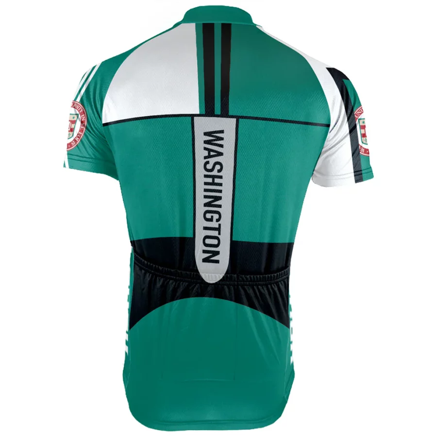 Customized Washington University (WashU) Short Sleeve Cycling Jersey - BK1414 - Image 3
